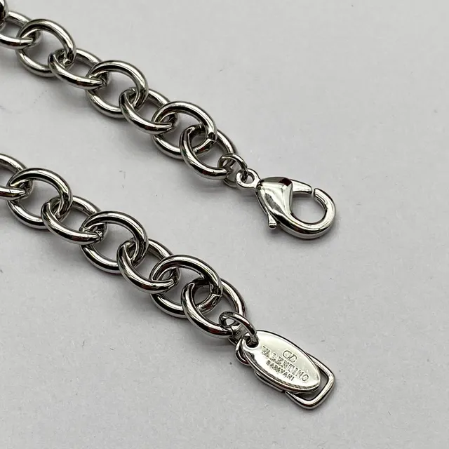 Valentino VLTN Crystal-Paved Chunky Chain Necklace