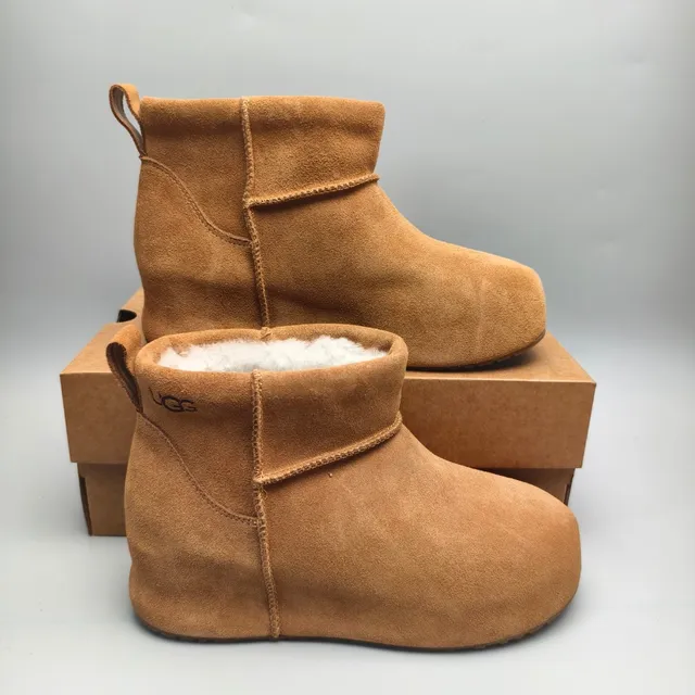 UGG Tasman Tan Suede Slip-On Ankle Boot