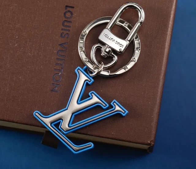 Louis Vuitton LV Initials Silver Blue Metallic Hardware Rubber-Accented Monogram Crossbody Bag