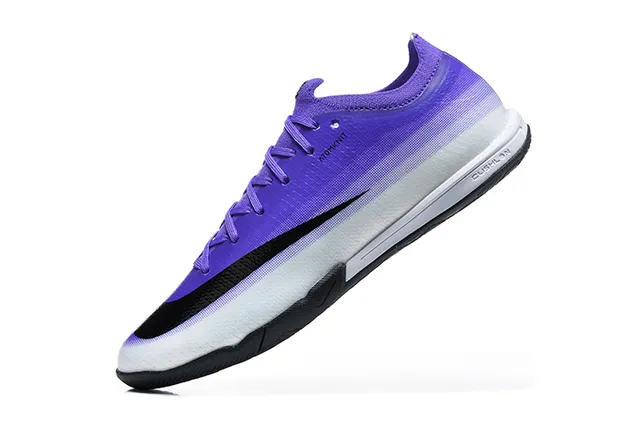 Nike Purple White Low-Top Gradient Upper Indoor Soccer Shoes
