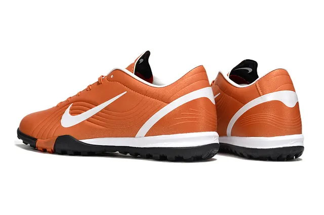 Nike Orange White Low-Cut Synthetic Upper Indoor Soccer Shoes