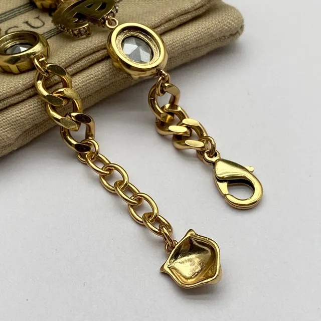Gucci GG Marmont-Inspired Crystal and Cabochon Stone Bracelets