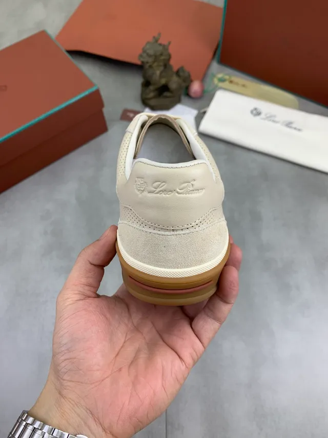 Loro Piana Perforated Suede Low-Top Lifestyle Sneaker