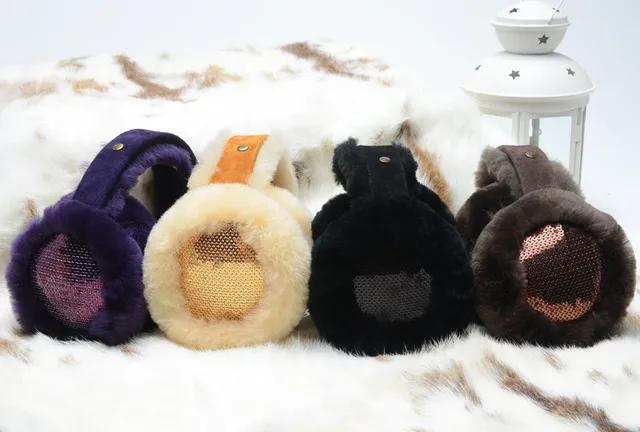 Black Brown Fur-Lined Mesh Interior Beanie
