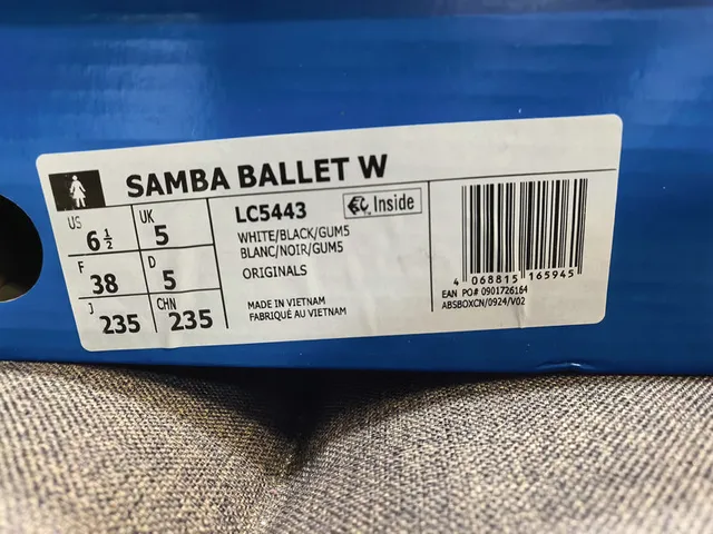 Adidas Samba Black White Leather Upper Buckle-Strapped Mary Jane Shoes