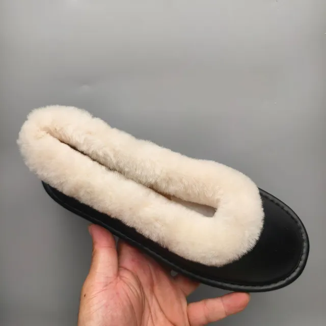 UGG Tasman Black Cream Shearling Loafers