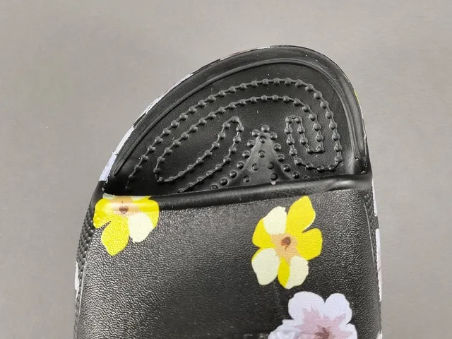 Crocs Echo Clog Floral Print Black Platform Clogs
