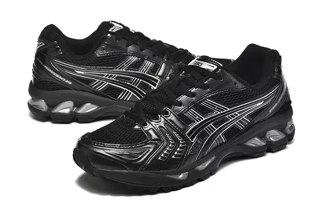ASICS Gel-Kayano Black Silver Running Shoes