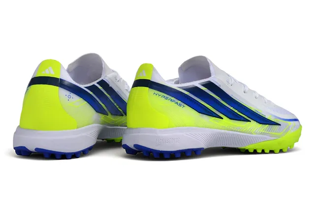 Adidas Hyperfast White Blue Low-Cut Shoe Mesh And Synthetic Upper Turf Soccer Shoes