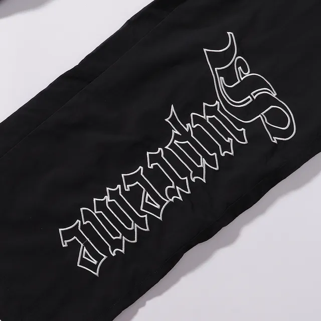Relaxed-Fit Graphic Embroidered Pants