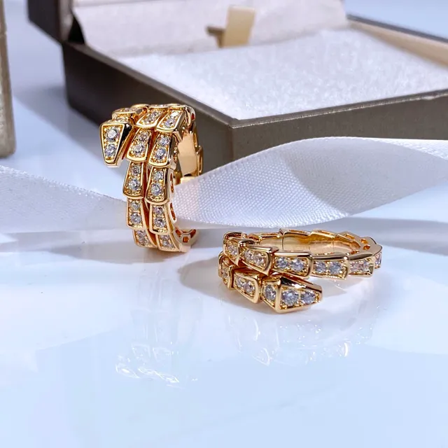 Bvlgari Gold White Multi-Row Coiled Pavé-Set Ring