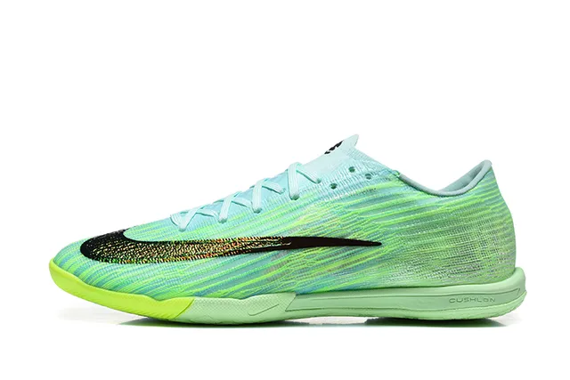 Nike Mercurial Green Blue Knit Upper Gradient Indoor Soccer Shoes