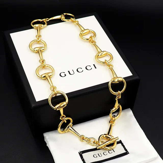 Gucci Horsebit 1955 Gold-Tone Horsebit Link Necklace