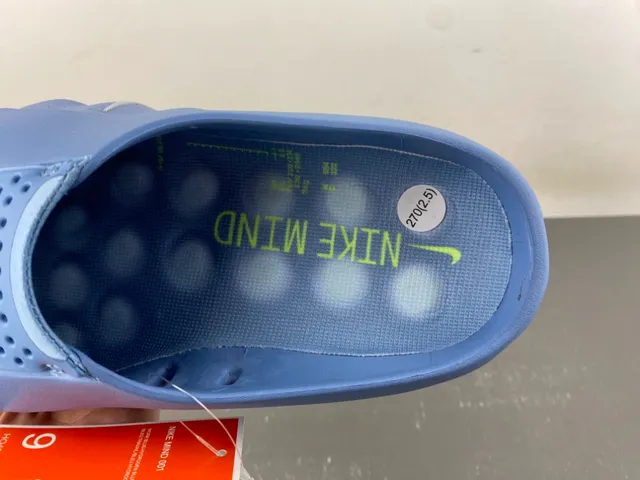 Nike Blue White Molded Foam Perforated Upper Slippers