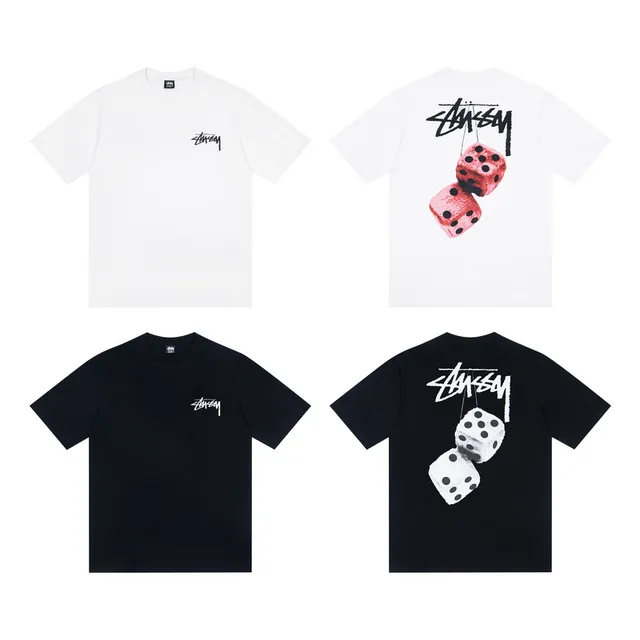 Stussy Stock Logo Dice Graphic T-Shirt