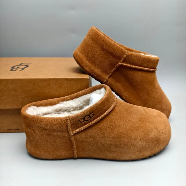 UGG Tasman Tan Suede Shearling-Lined Slipper