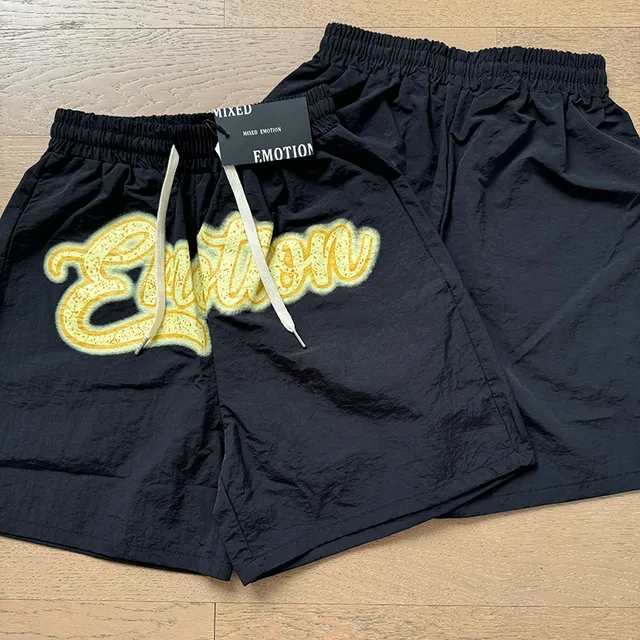 Mixed Emotion Graphic-Print Zip-Front Shirt and Drawstring Shorts Casual Set