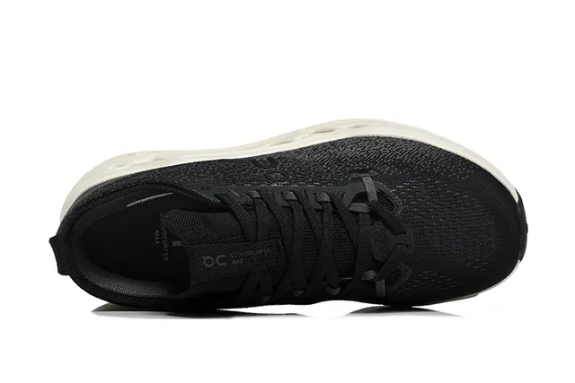 On Cloudmonster Black and Off-White Running Shoes