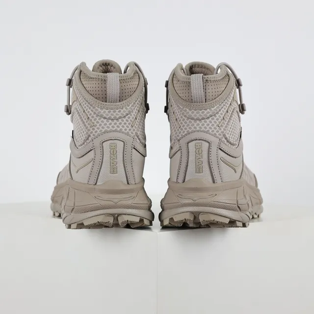Hoka Beige High-Top Mesh-and-TPU Upper Hiking Boots