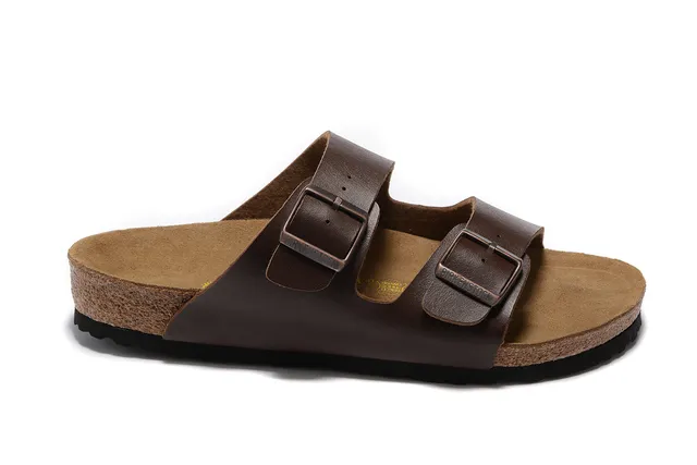 Birkenstock Arizona Brown Leather Two-Strap Casual Sandals