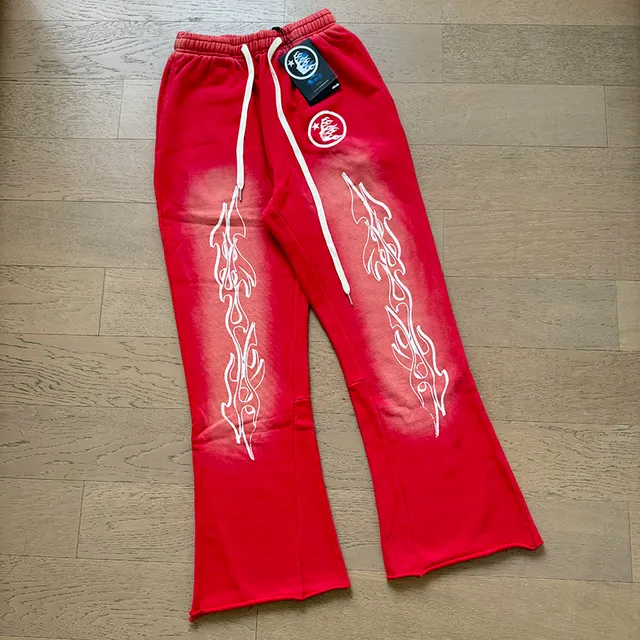 Hellstar Records Flame Graphic Red Tracksuit