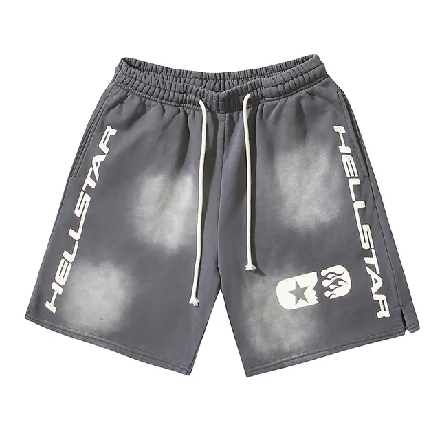 Hellstar Bleach-Wash Drawstring Shorts