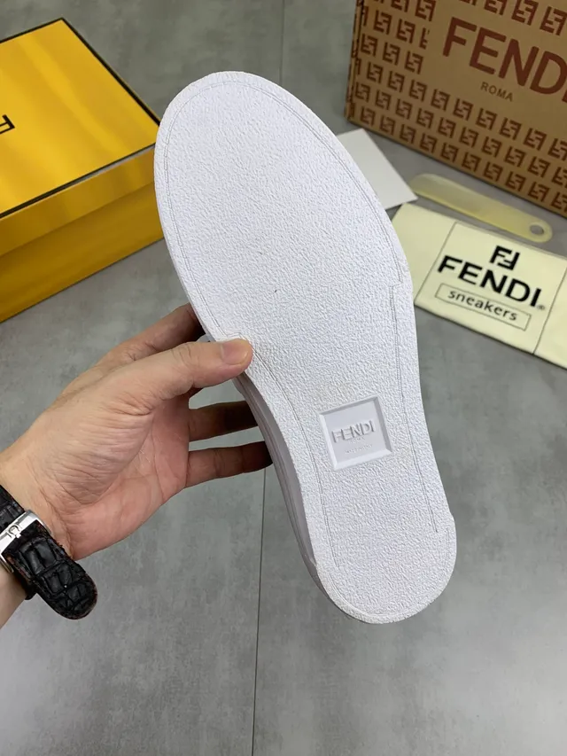 Fendi Monster Eye Suede Slip-On Lifestyle Sneakers