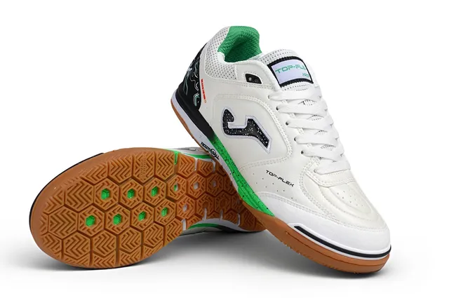 Joma Top-Flex White Green Synthetic-Mesh Upper Sneakers