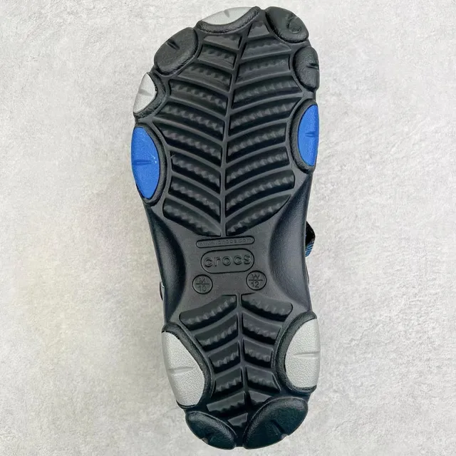 Crocs Gray Blue Camouflage-Print Adjustable Strap Clog