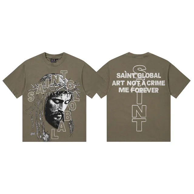 Saint Laurent Saint Graphic Print Black T-Shirt