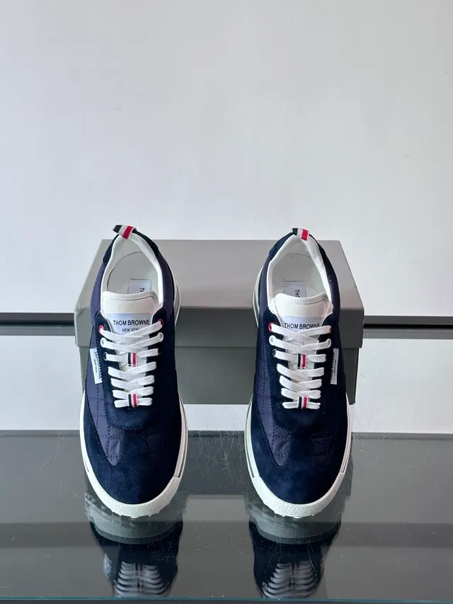 Thom Browne Air Quilted Runner Navy White Lifestyle Sneakers