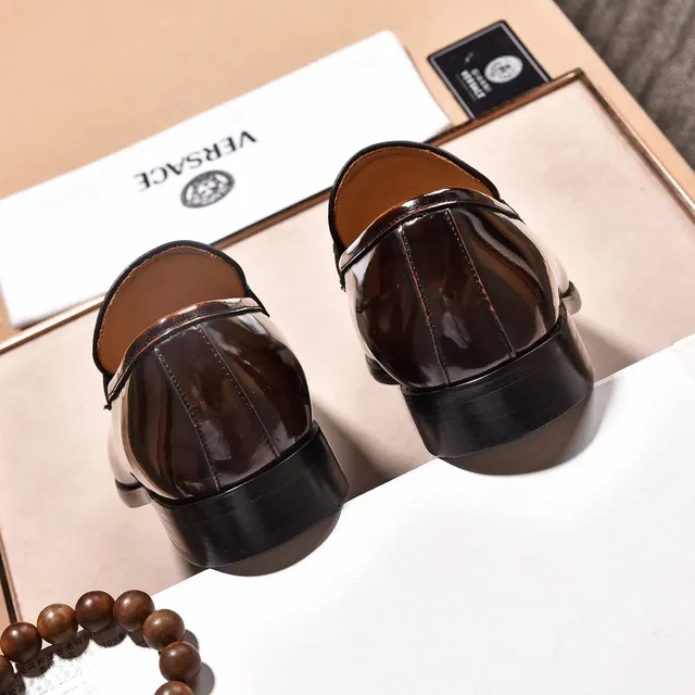 Versace Chain Reaction Two-Tone Brown Gradient Monk Shoes