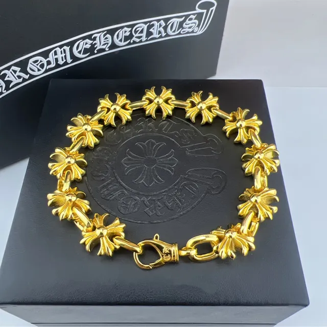 Chrome Hearts Floral-Link Silver-Toned Bracelet