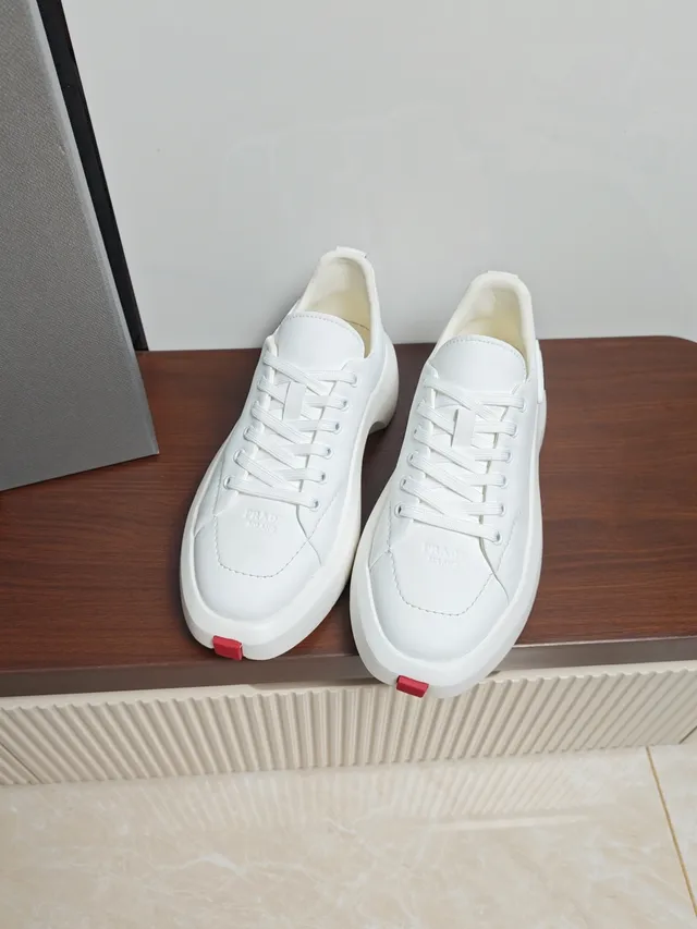 Prada Cloudbust White Platform Chunky Sneakers