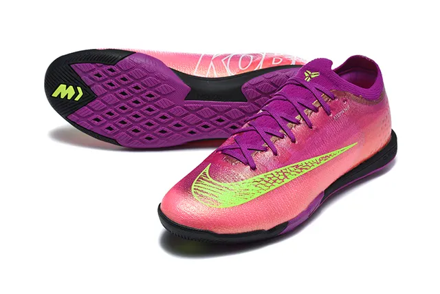 Nike Pink Purple Knit Upper Gradient Colorway Indoor Soccer Shoes