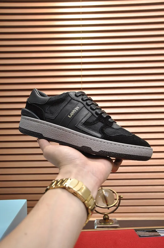 Lanvin Black and Gray Lifestyle Sneakers