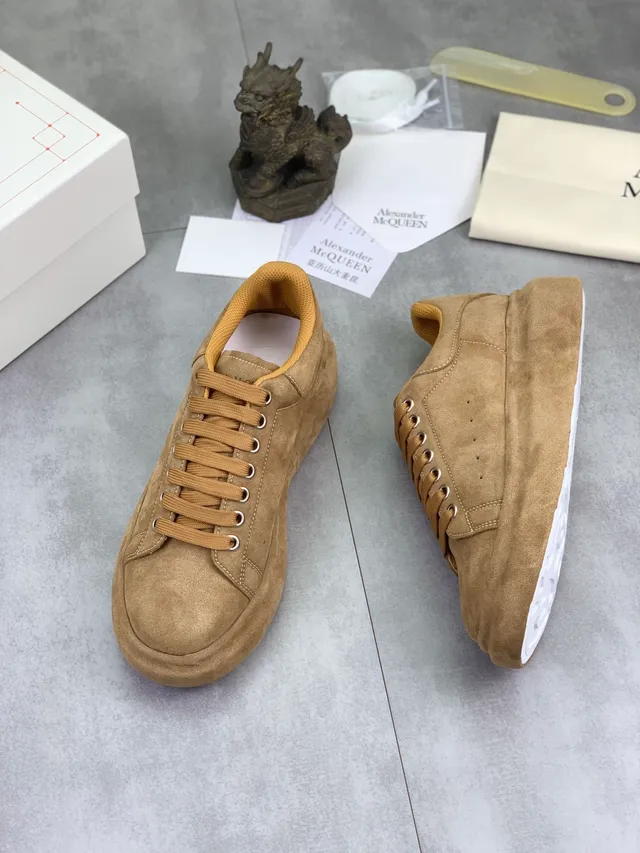 Alexander McQueen Oversized Sneaker Tan Suede Lifestyle Sneakers
