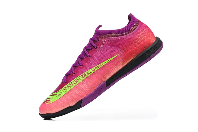Nike Pink Purple Knit Upper Gradient Colorway Indoor Soccer Shoes