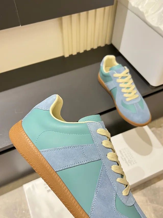 Maison Margiela White Multicolor Low-Top Leather Upper Lifestyle Sneakers
