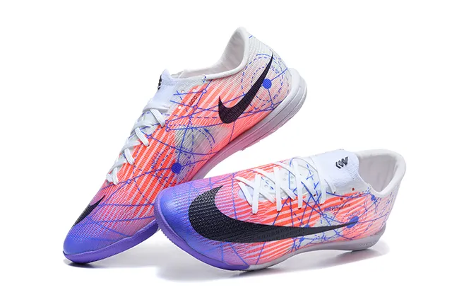 Nike Mercurial Multicolor Purple Low-Top Synthetic Upper Indoor Soccer Shoes