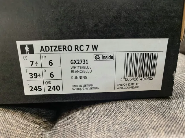 Adidas Adizero RC 1 White Red Black Running Shoes