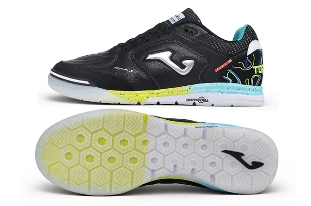 Joma Black Multicolor Low-Top Synthetic Leather Upper Sneakers