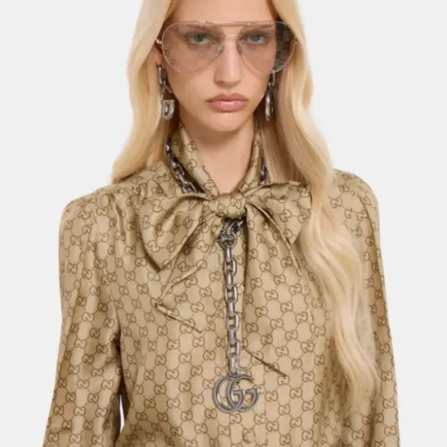 Gucci GG Marmont Gold-Tone Chain Bracelet