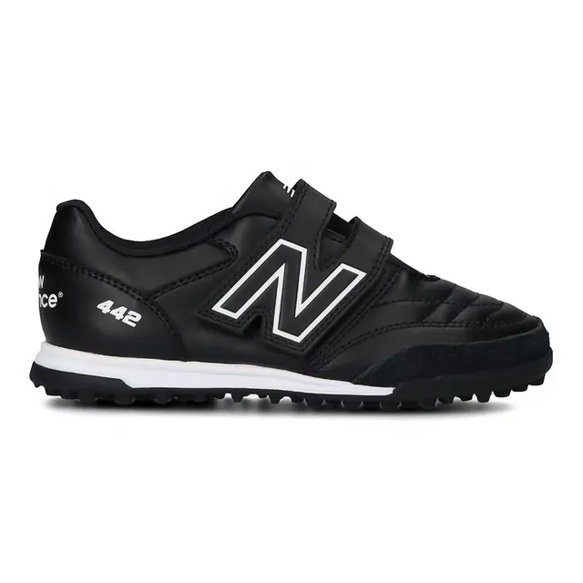 New Balance 442 White Black Low-Top Velcro Strap Closure Turf Soccer Shoes