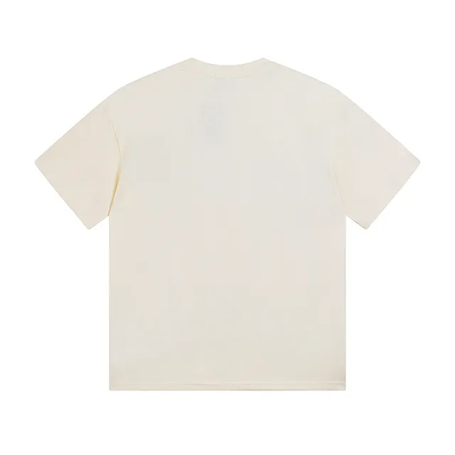 Mixed Emotion Beige Red Graphic-Print Crewneck T-Shirt