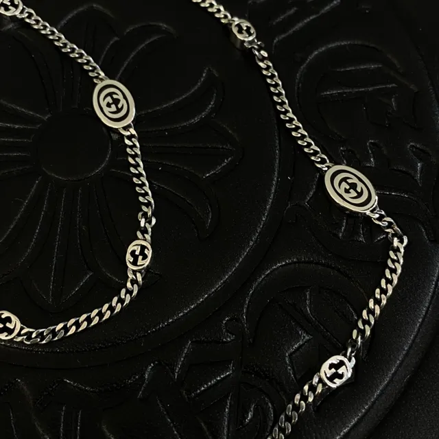 Chrome Hearts Cross Medallion Chain Silver Necklace