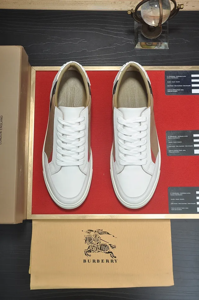 Burberry House Check Panel White Lifestyle Sneakers