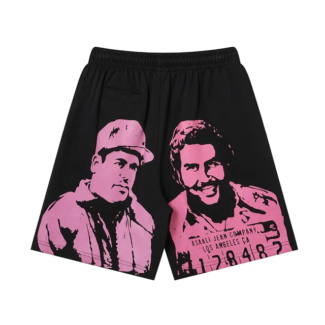 ASAALI JEAN COMPANY Graphic-Print Elastic-Waist Shorts