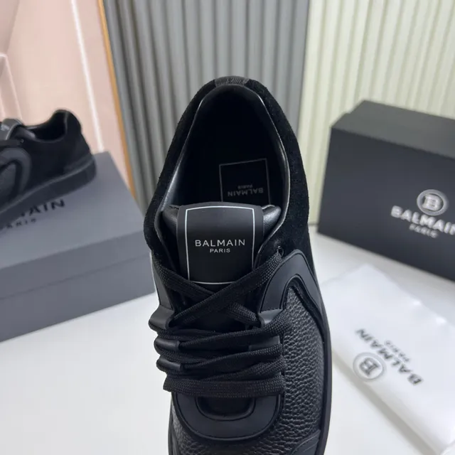 Balmain B-Court Monochrome Black Lifestyle Sneakers