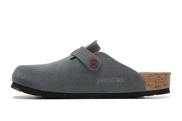 Birkenstock Arizona Gray Suede Clog